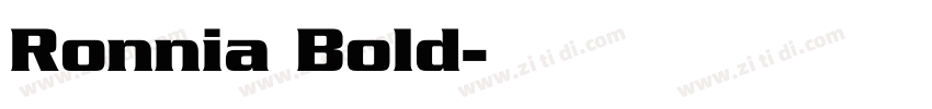 Ronnia Bold字体转换